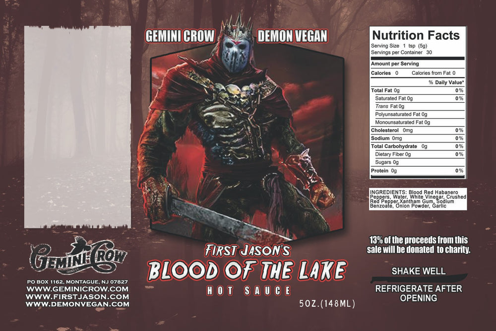 FIRST JASON's 'BLOOD OF THE LAKE' HOT SAUCE